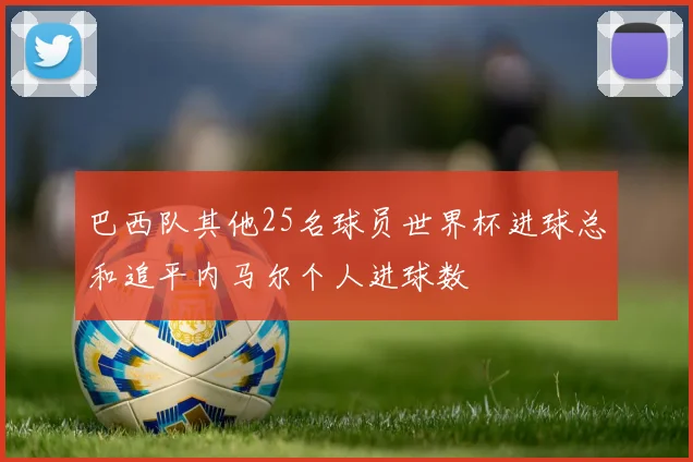 巴西队其他25名球员世界杯进球总和追平内马尔个人进球数